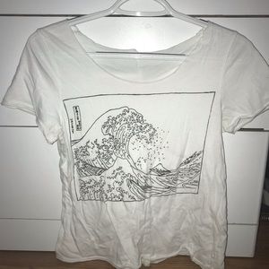 White graphic tee